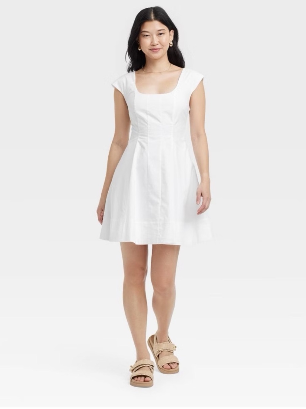 a new day White Square-Neck Mini Dress